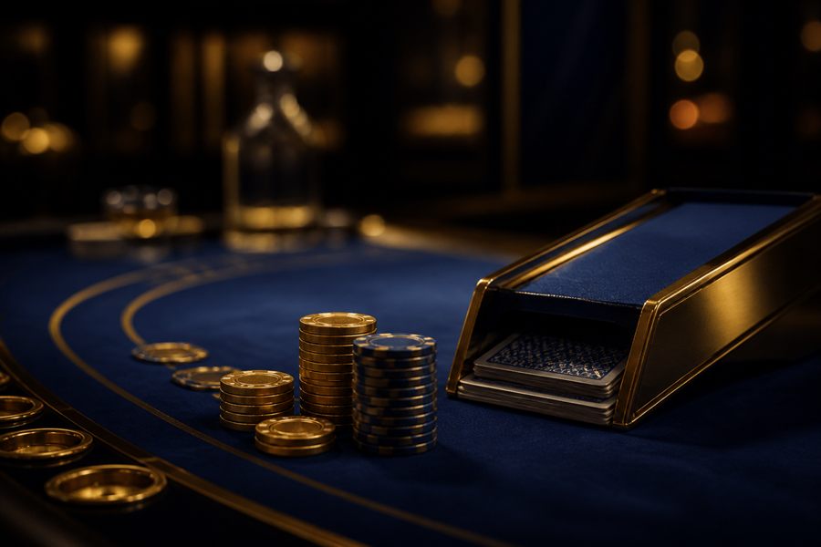 Krupiérka s kartami - baccarat live